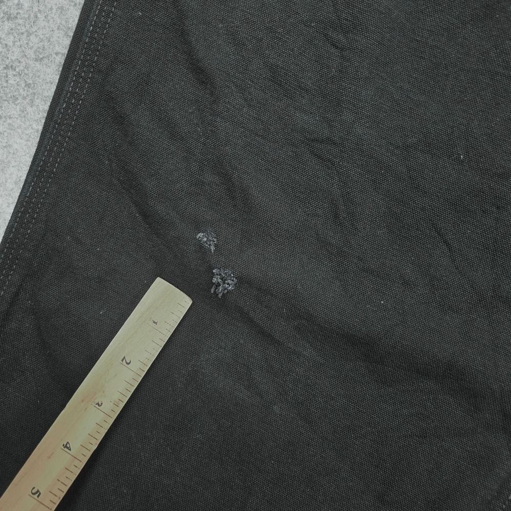 Carhartt Pants Mens 44x29 Black Carpenter Canvas Workwear Pockets Big Tall - Picture 6 of 16